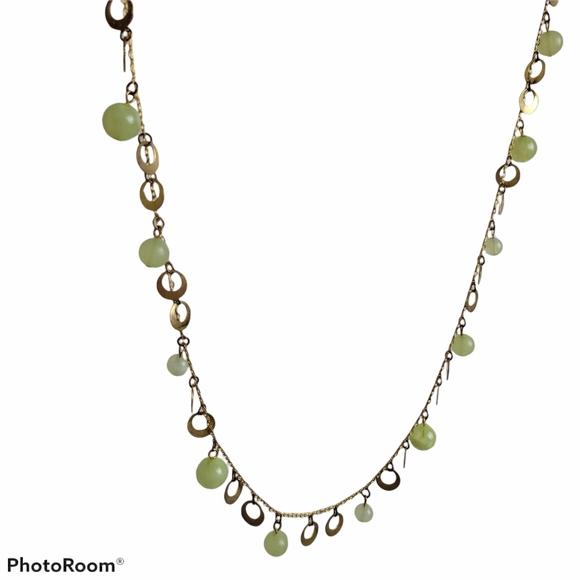 Vintage 60s/70s Circle Charm Gold Tone Costume Necklace - Picture 1 of 5